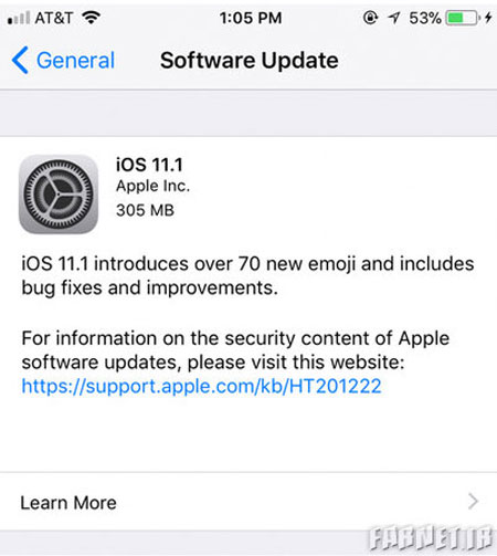 اپل iOS 11.1 را با ایموجی‌های جدید منتشر کرد