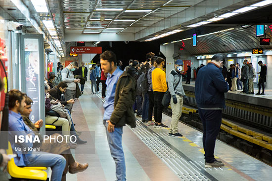 مترو تهران در روز‌های کرونایی پس از نوروز