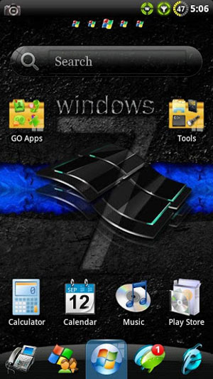 دانلود پوسته Windows 7 برای اندروید