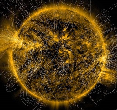 میدان های مغناطیسی خورشید +عکس