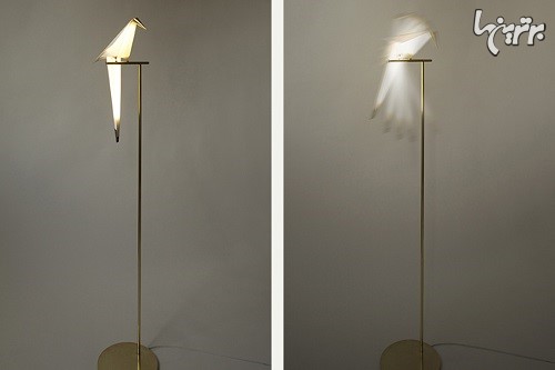 لامپ های دیدنی به شکل پرنده های اریگامی