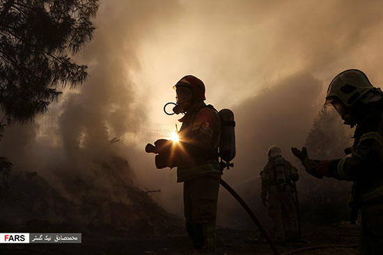 آتش‌سوزی در اتوبان تهران - کرج
