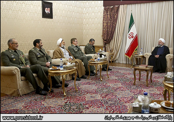 دیدار فرماندهان عالی رتبه ارتش با روحانی