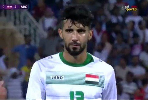 اشک‌های بشار رسن در بازی عراق - آرژانتین