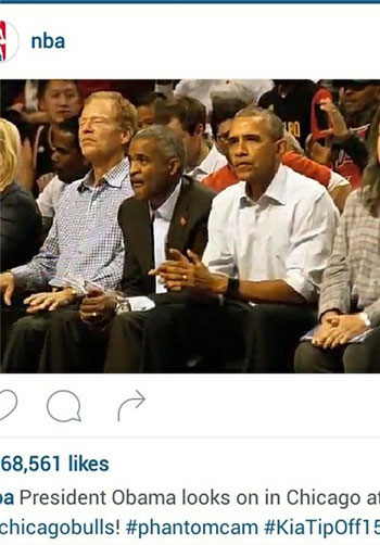 اوباما تماشاگر بازی پادشاه +عکس