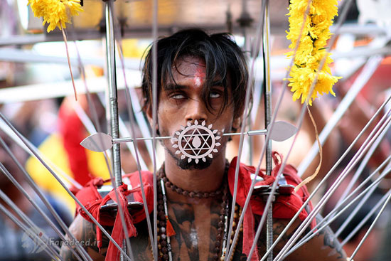 جشنواره دلخراش هندوها در مالزی (18+)
