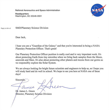 درخواست استخدام کودک 9 ساله از ناسا!