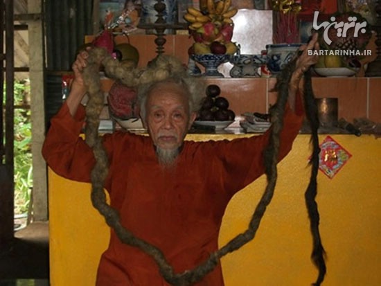 پیرمرد ویتنامی، دارای بلندترین موهای جهان