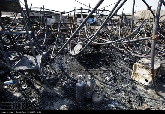 عکس: آتش سوزی در بازار گل تهران