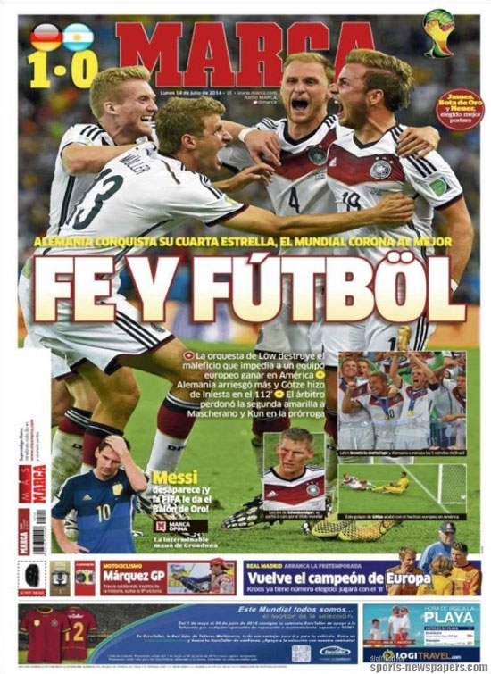 جلد امروز مطبوعات ورزشی اروپایی