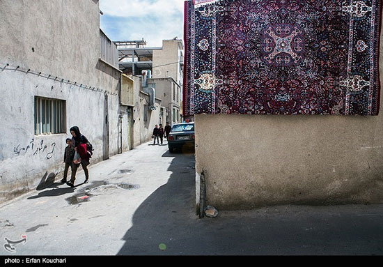 عکس: نقش فرش بر دیوارهای تهران