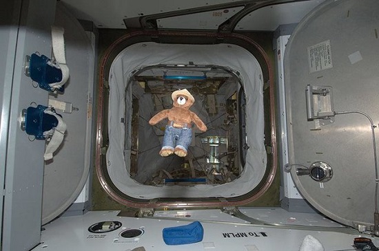 عروسکی که جاذبه صفر را به فضانوردان اعلام می‌کند