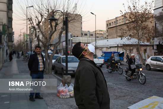 شلیک ضدهوایی در آسمان تهران