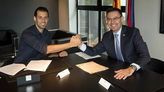 تمدید قرارداد بوسکتس با بارسلونا